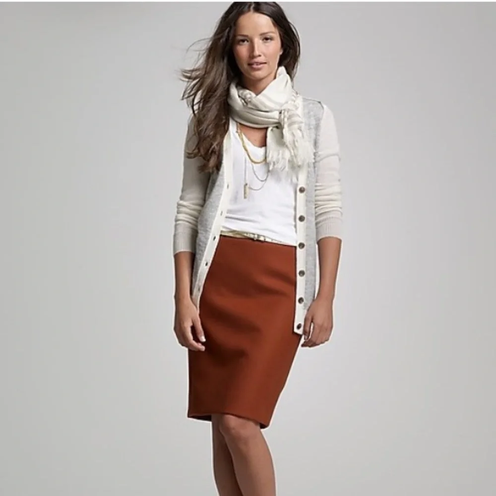 J. Crew Rust Brown Pencil Skirt